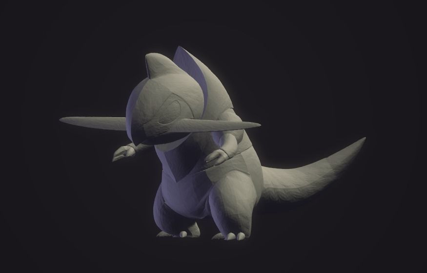 Pokemon Fraxure 3d model 50mm 3D print model_1
