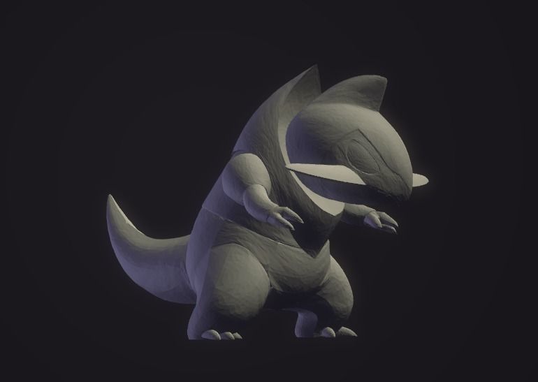 Pokemon Fraxure 3d model 50mm 3D print model_2