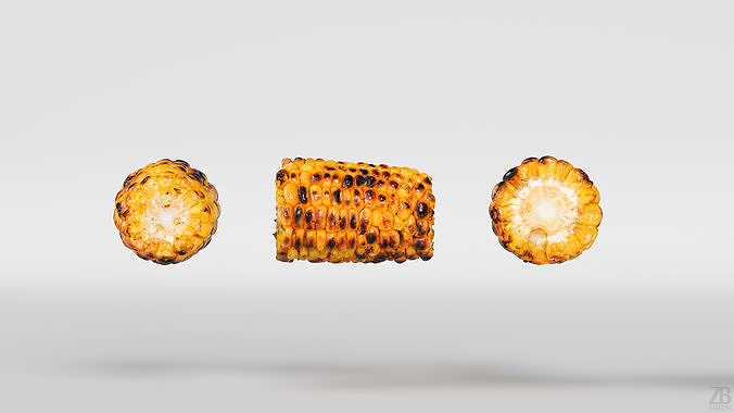 Grilled Corn 3D model 5