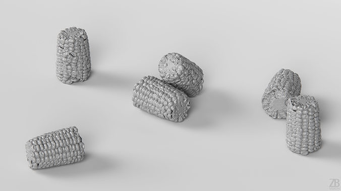 Grilled Corn 3D model 4
