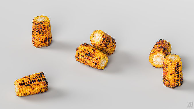 Grilled Corn 3D model 3