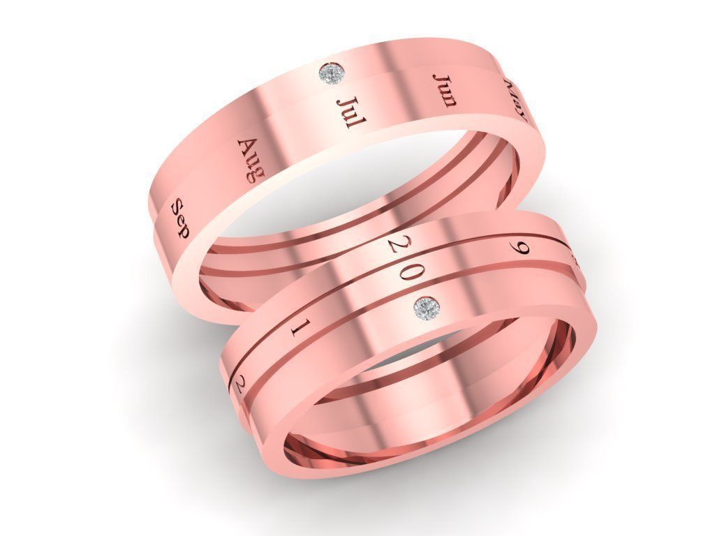 month and day wedding ring 805 3D print model_5