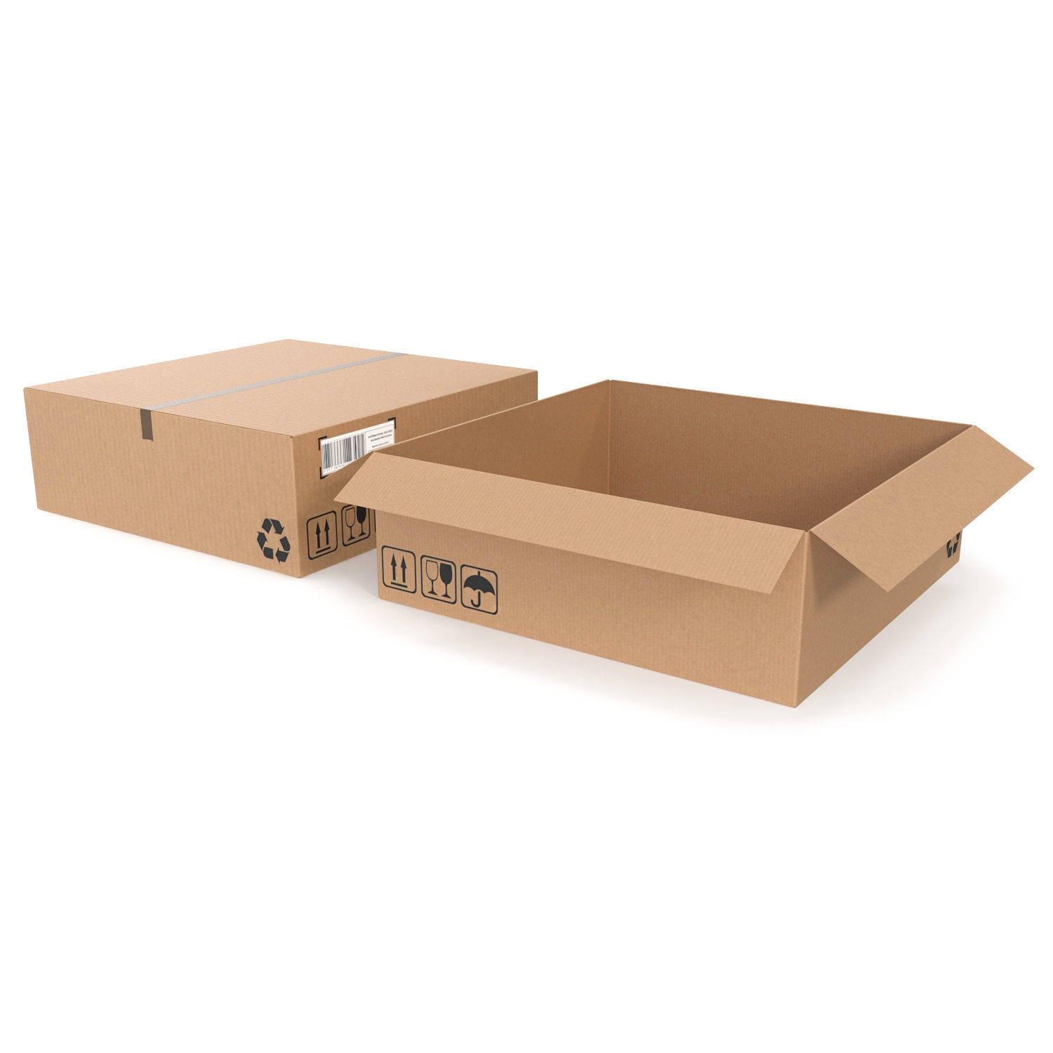 Cardboard boxes 07 3D Model Collection_1