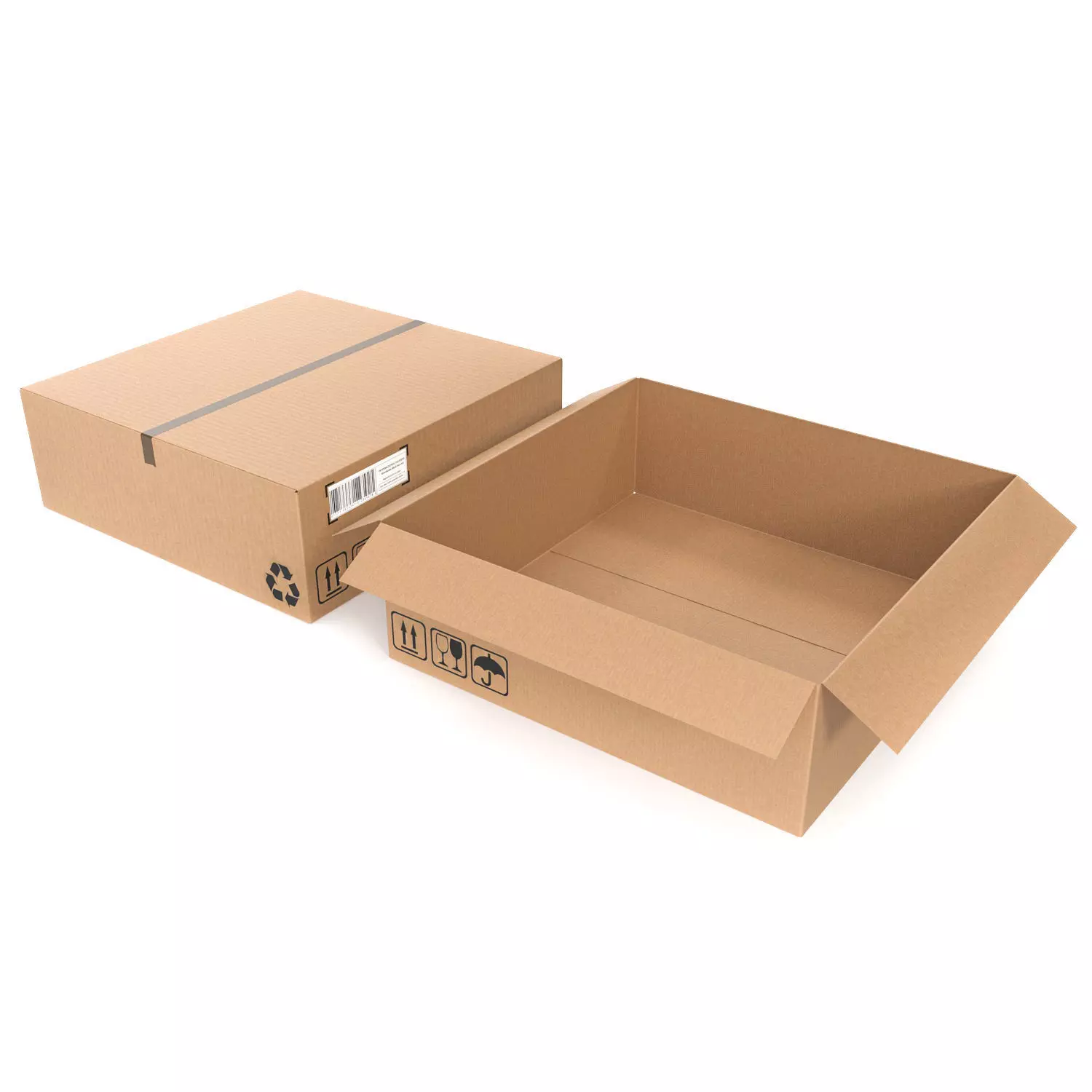 Cardboard boxes 07 3D Model Collection_0