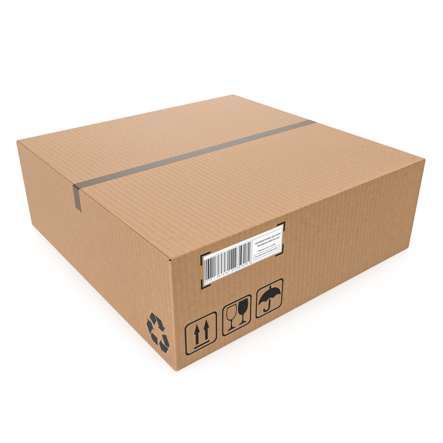 Cardboard boxes 07 3D Model Collection_12