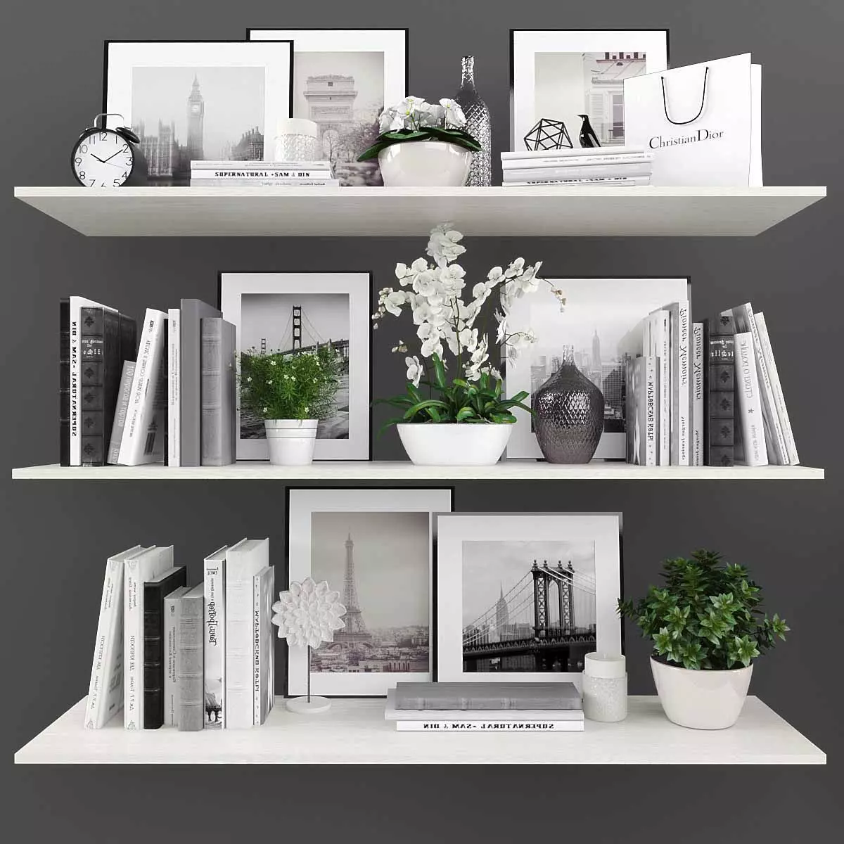 Decor set 073 Low-poly 3D model