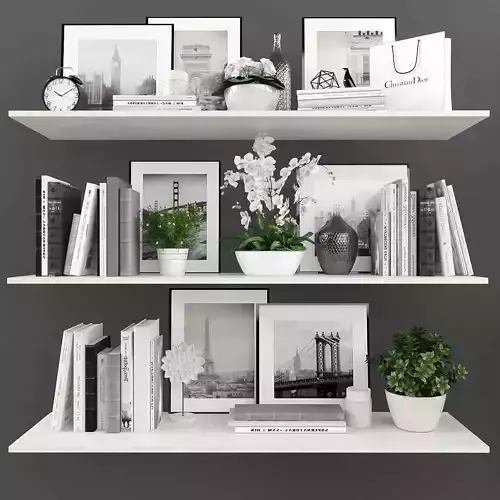 Decor set 073 Low-poly 3D model