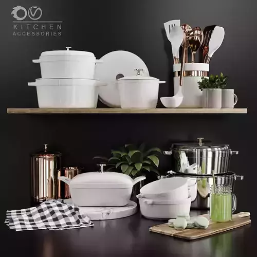 kitchen accessories 3D model