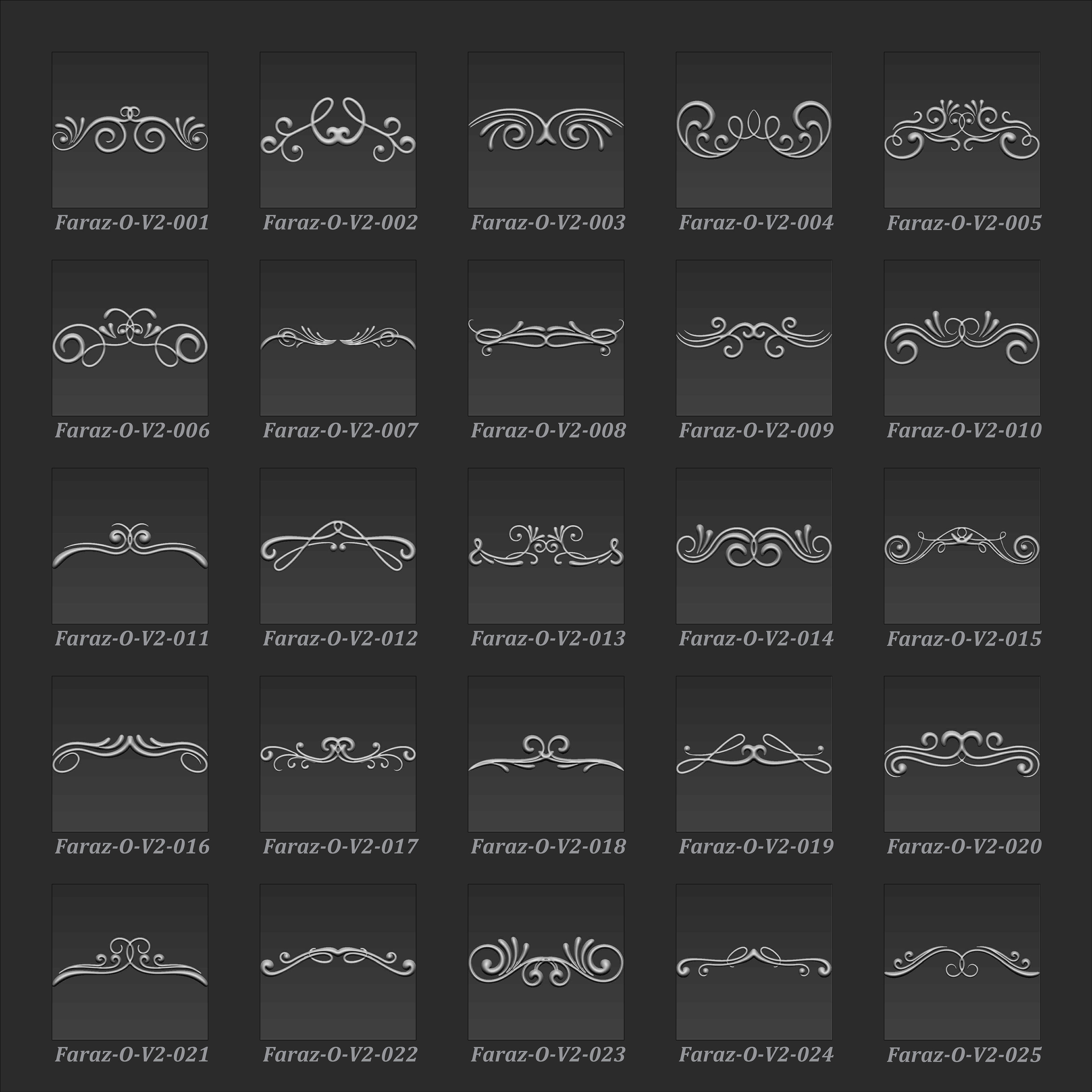 150 Ornament 3d model V2 3D model_1