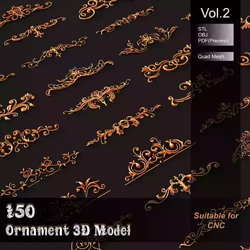 150 Ornament 3d model V2 3D model
