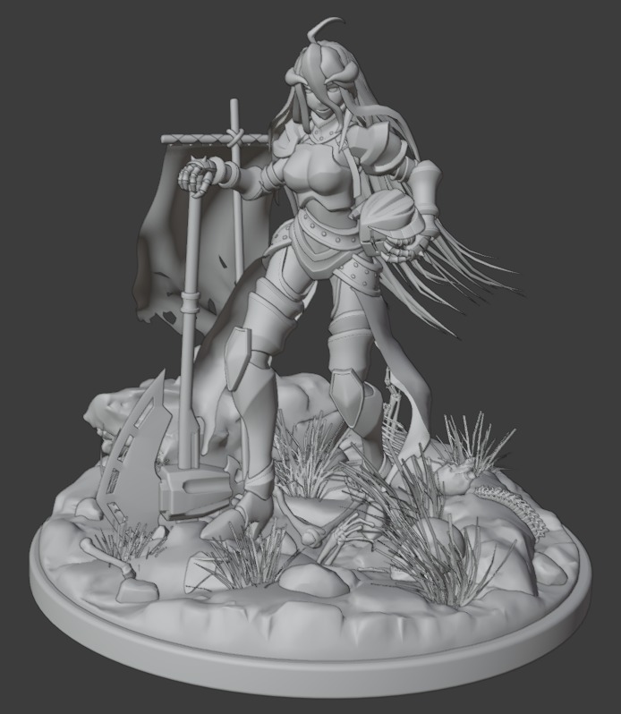 Albedo - Overlord 3D Print Figure 3D print model_14
