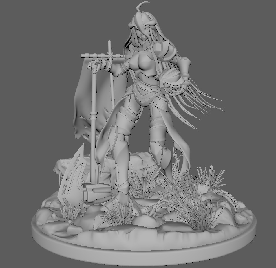 Albedo - Overlord 3D Print Figure 3D print model_6