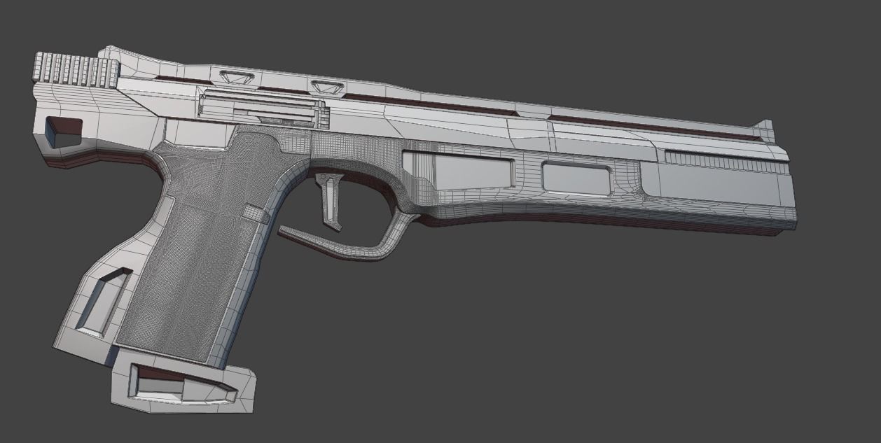 Hand Gun 3D model_5