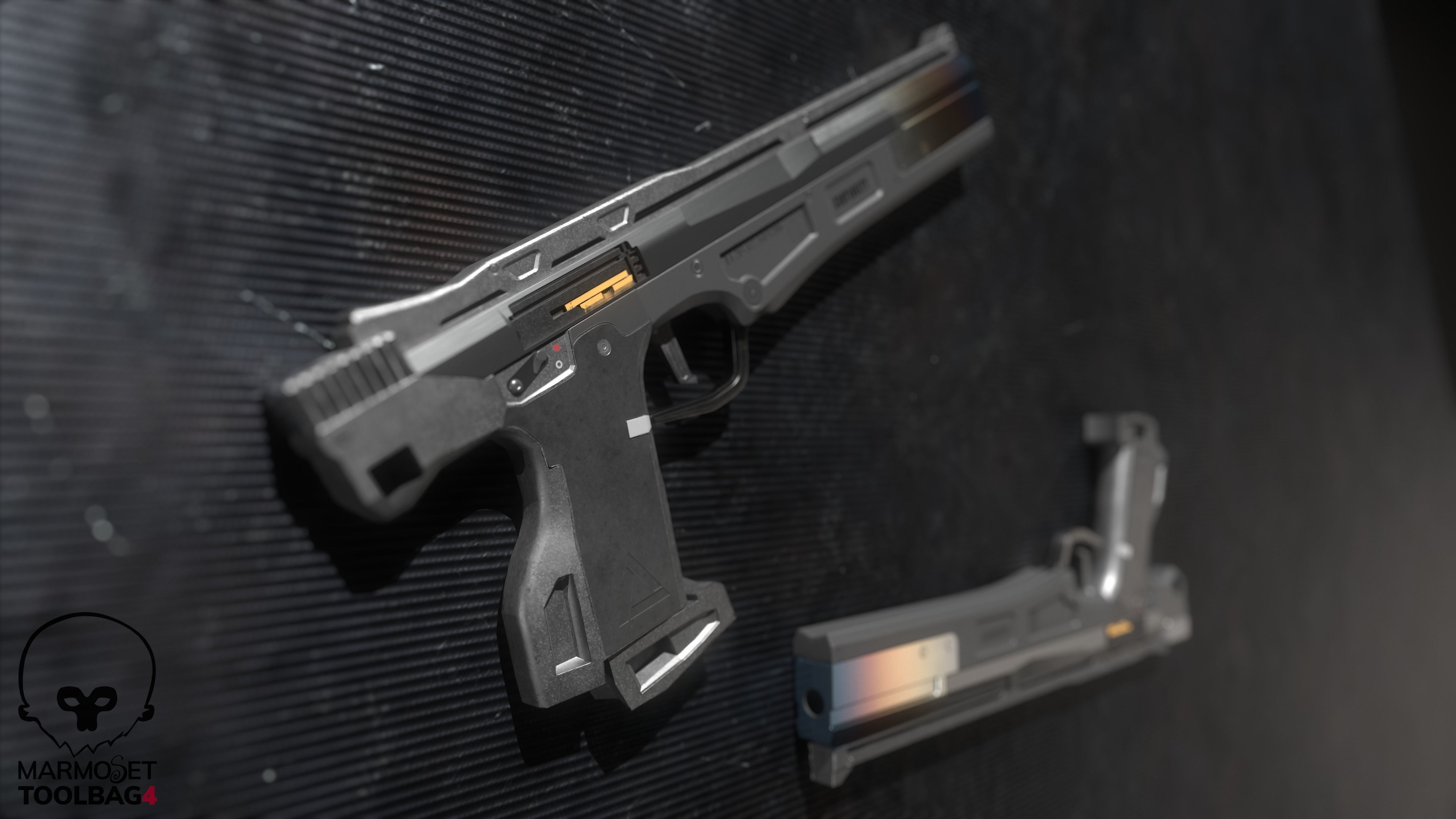 Hand Gun 3D model_2