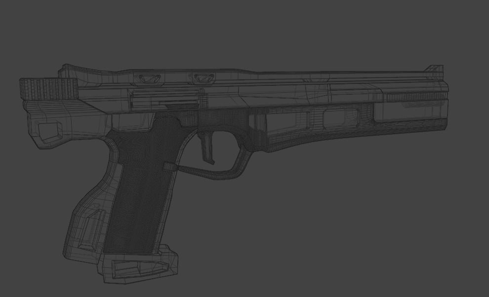 Hand Gun 3D model_6
