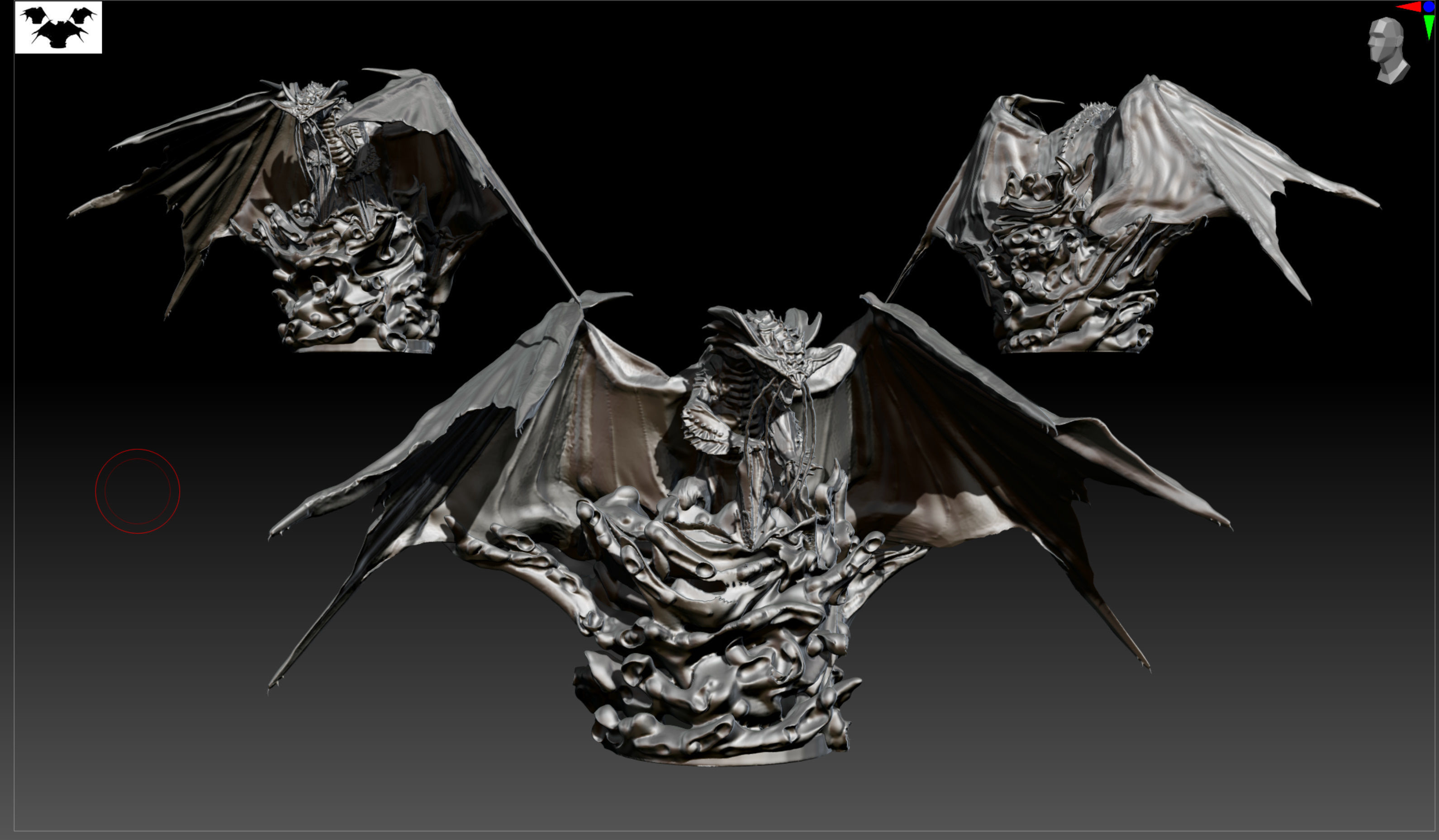 3D printable Monster Hunter Namielle exploding from water 3D print model_9