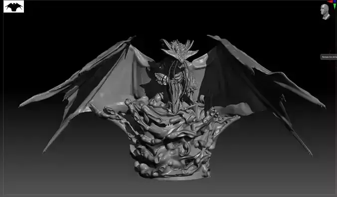 3D printable Monster Hunter Namielle exploding from water