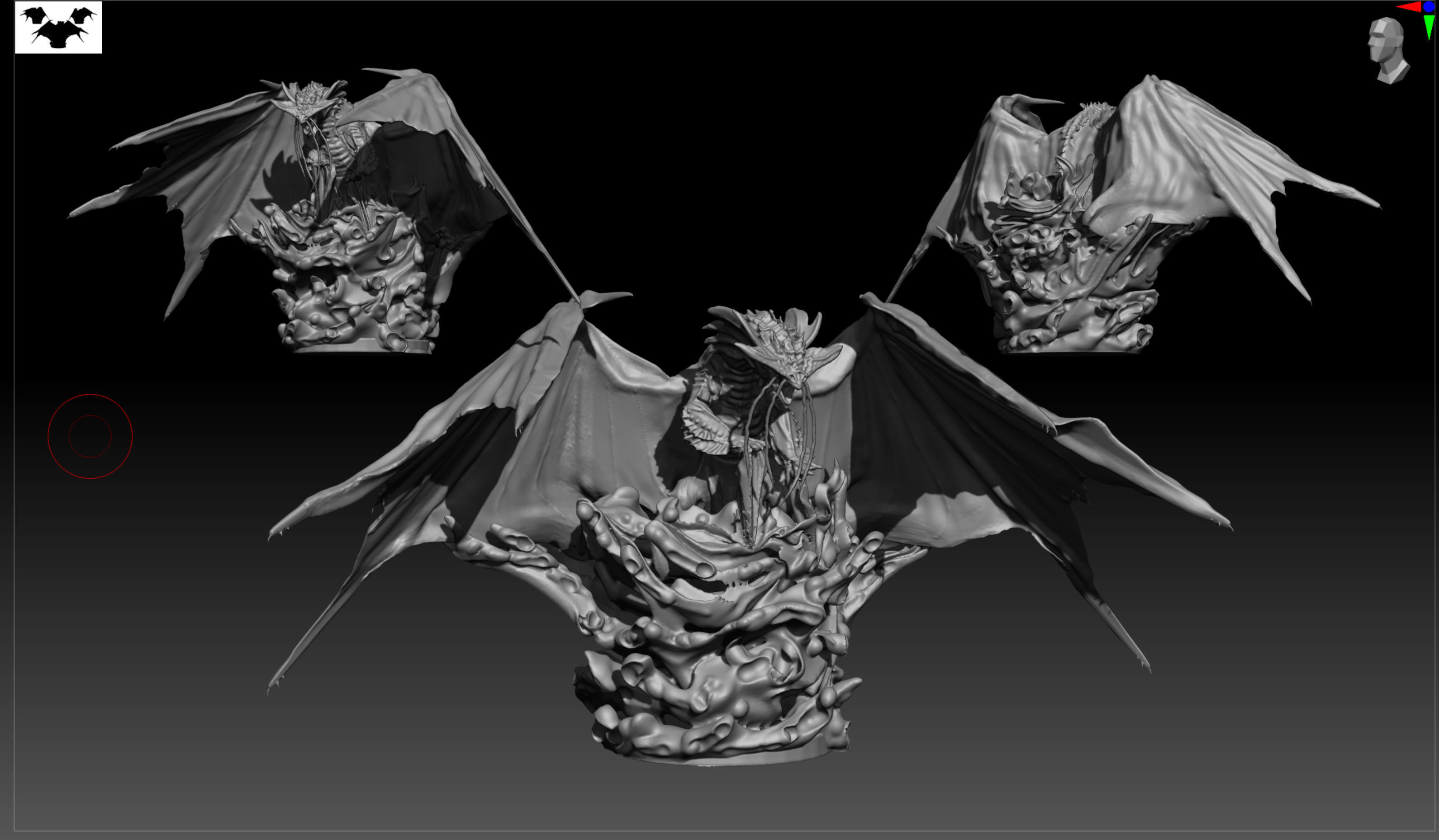 3D printable Monster Hunter Namielle exploding from water 3D print model_7