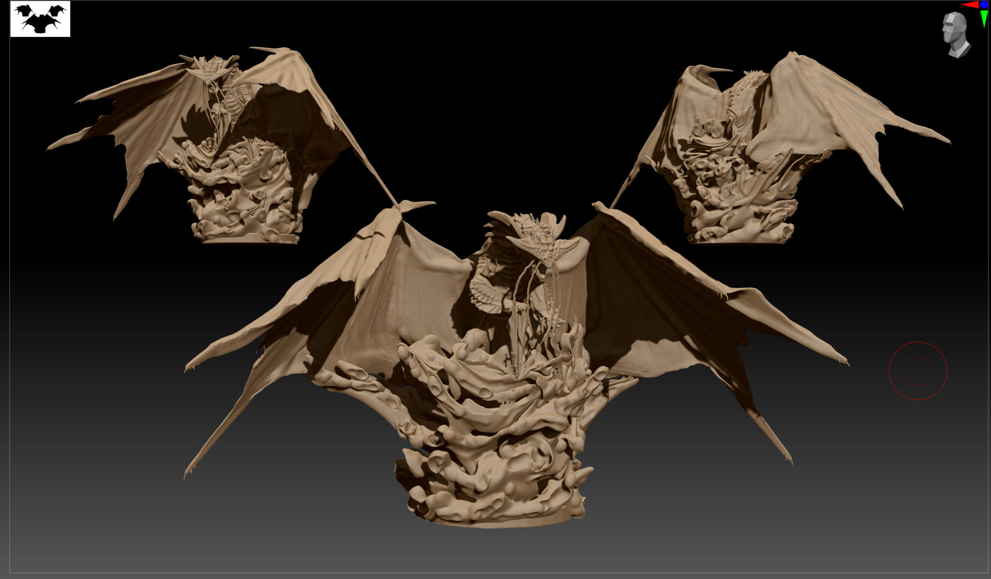 3D printable Monster Hunter Namielle exploding from water 3D print model_8