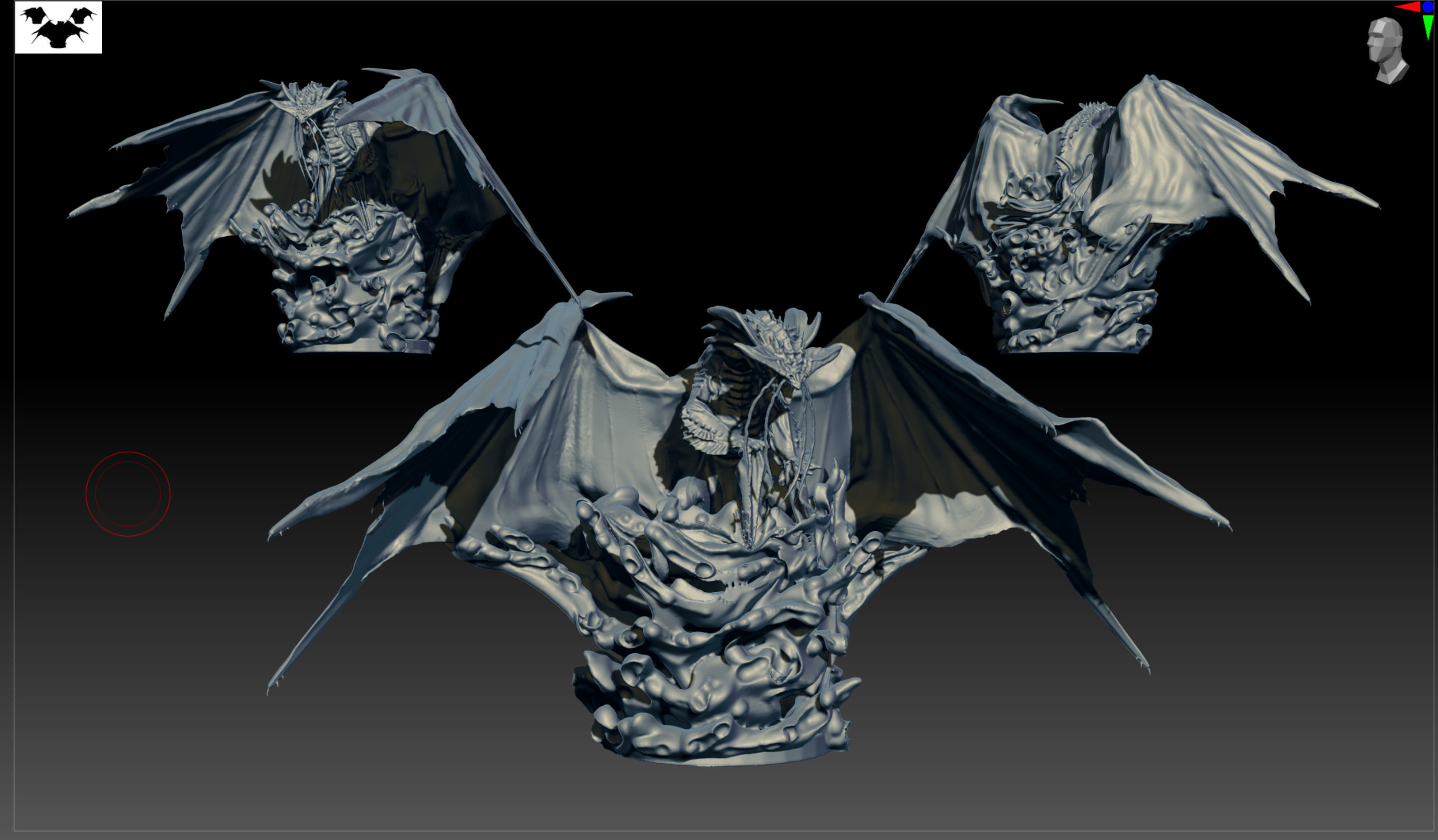 3D printable Monster Hunter Namielle exploding from water 3D print model_2