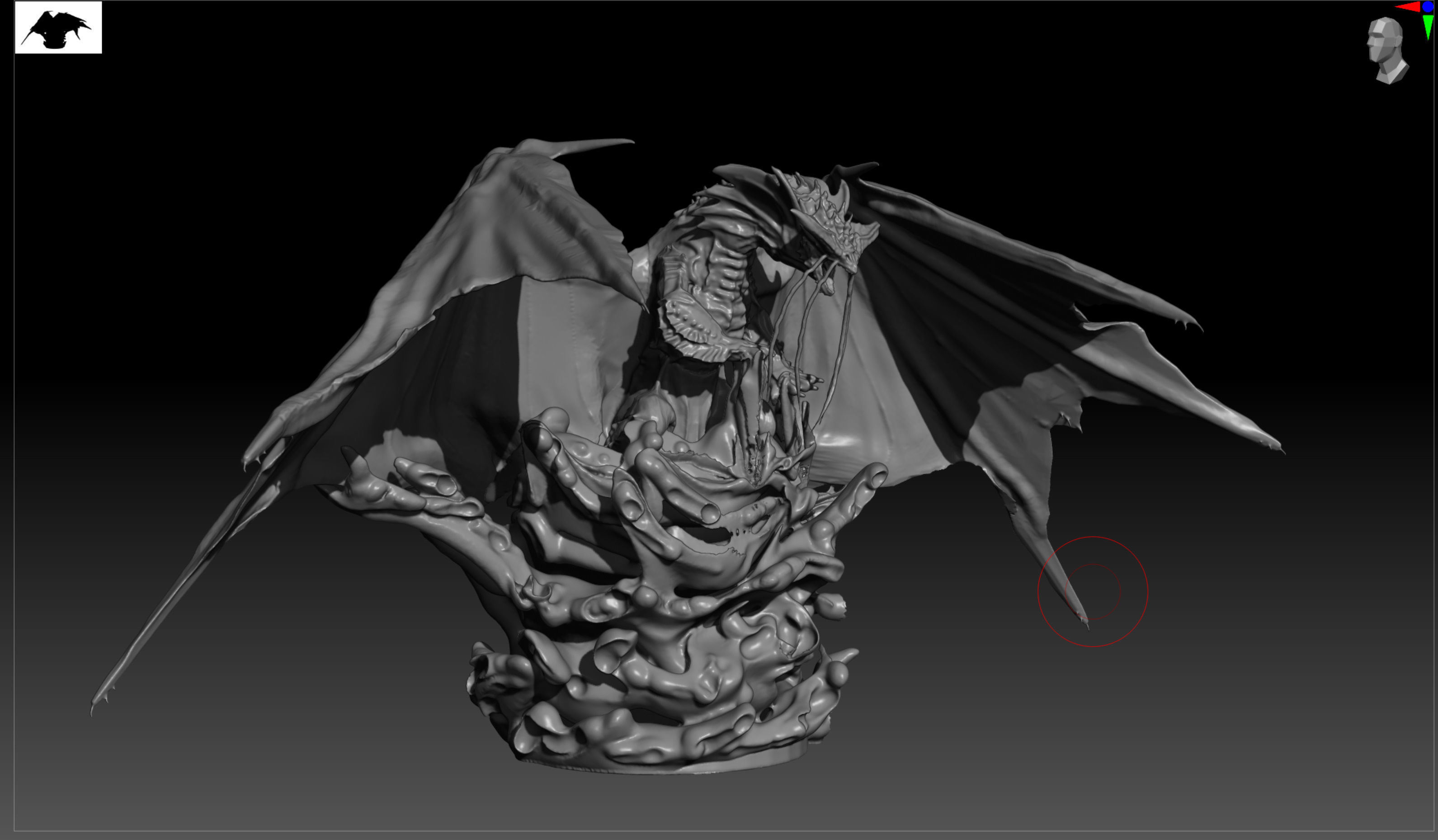 3D printable Monster Hunter Namielle exploding from water 3D print model_1