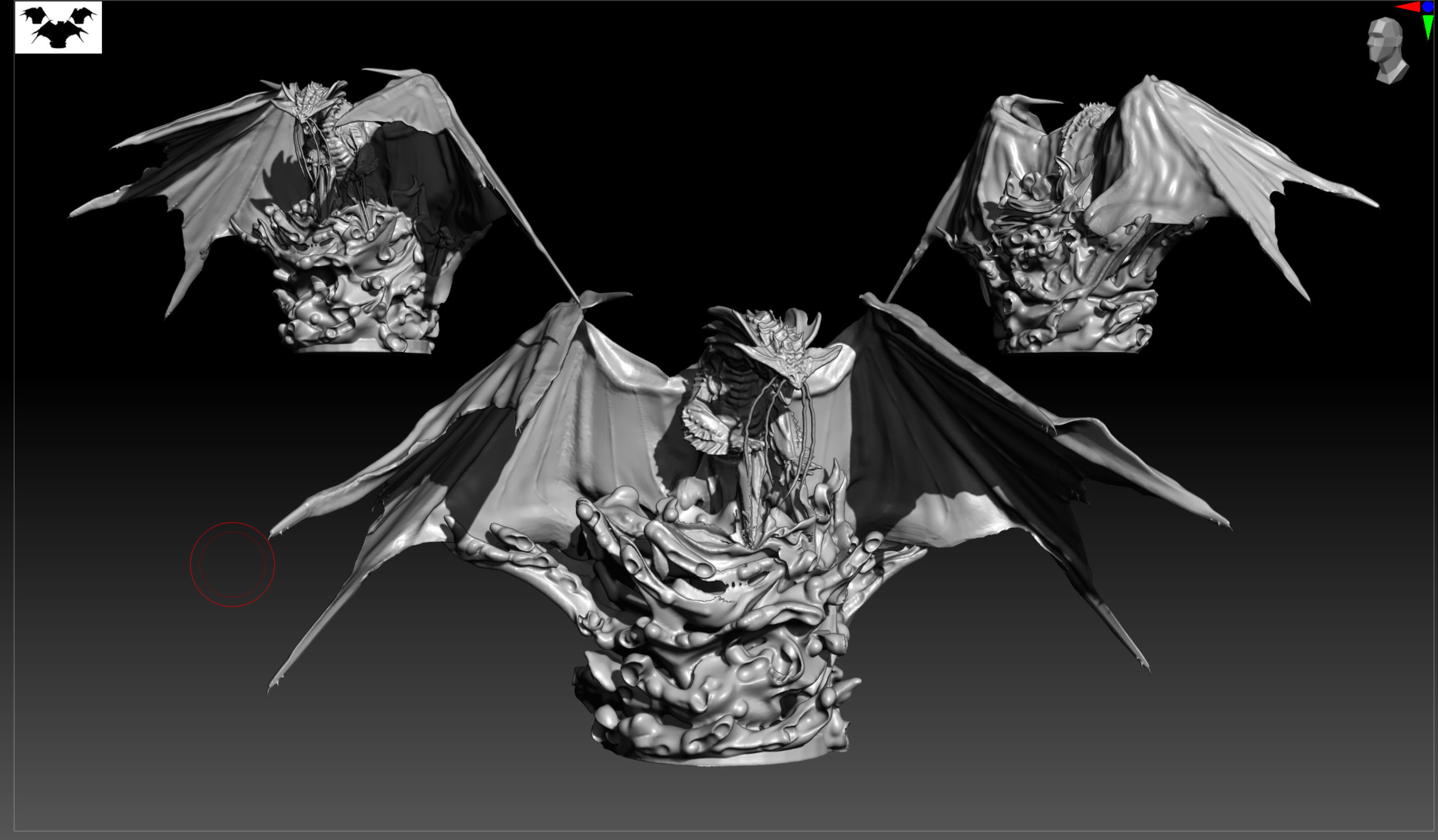 3D printable Monster Hunter Namielle exploding from water 3D print model_13