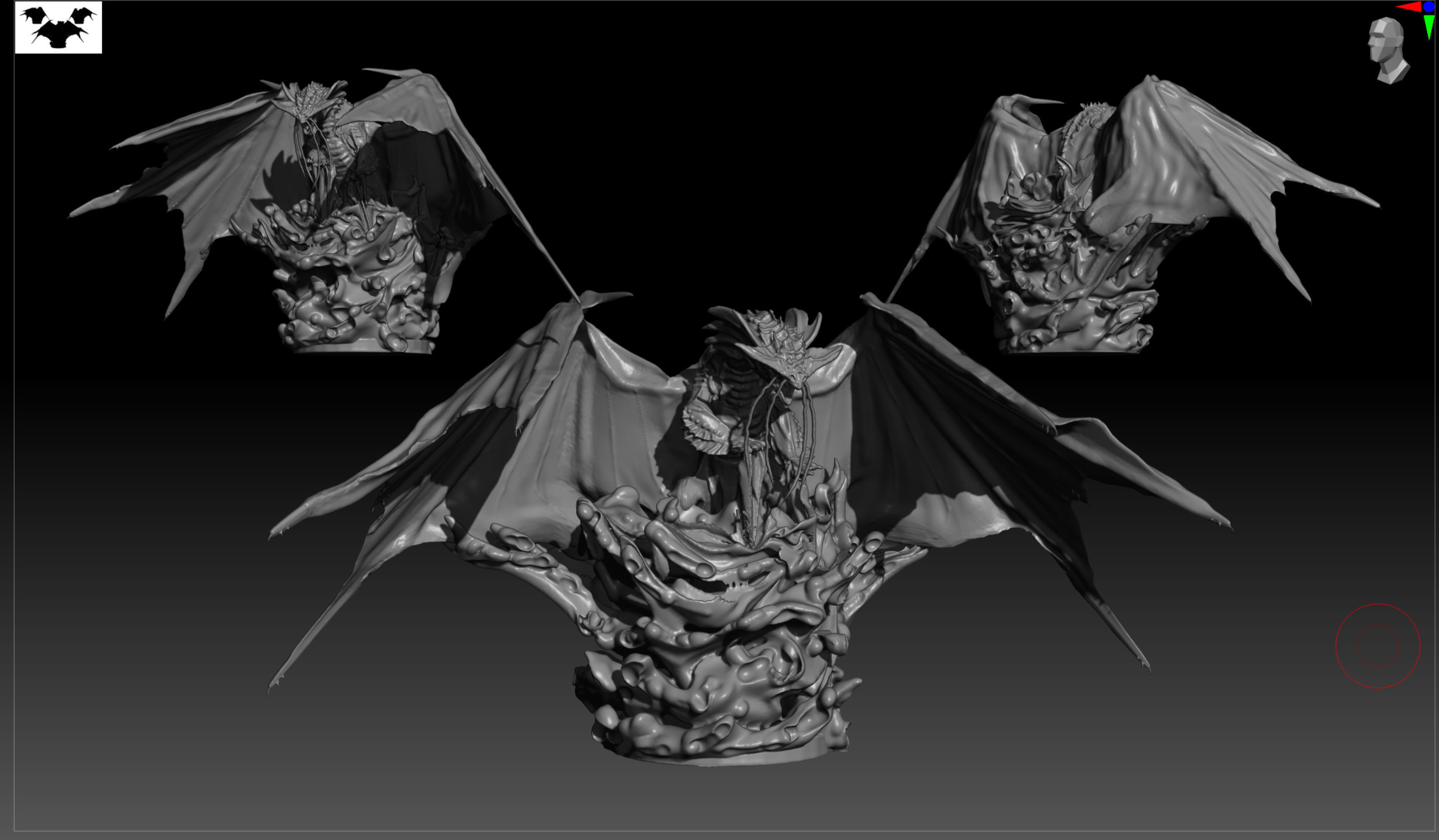 3D printable Monster Hunter Namielle exploding from water 3D print model_5