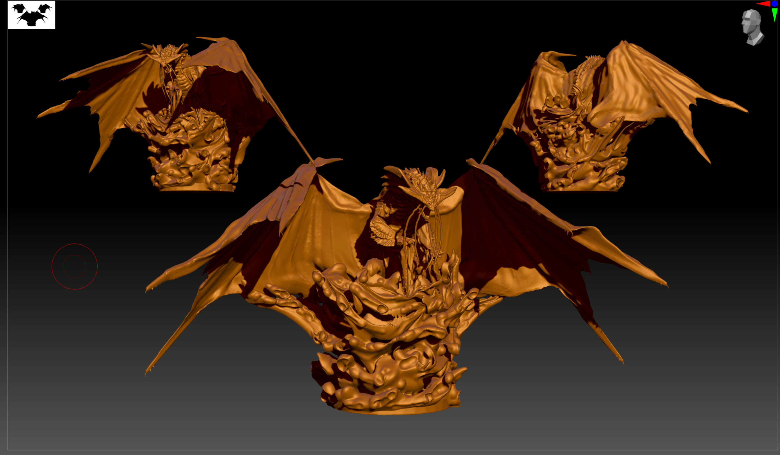 3D printable Monster Hunter Namielle exploding from water 3D print model_11