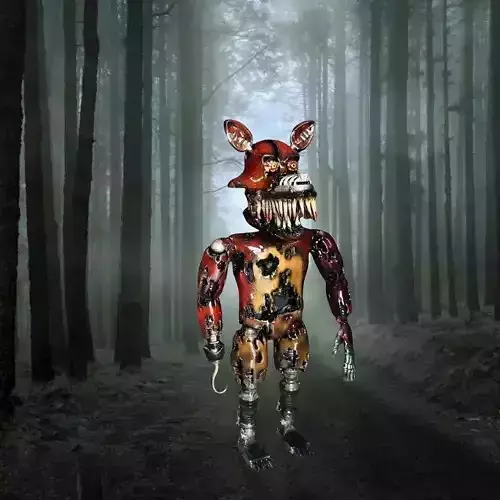 nightmare foxy from fnaf game 