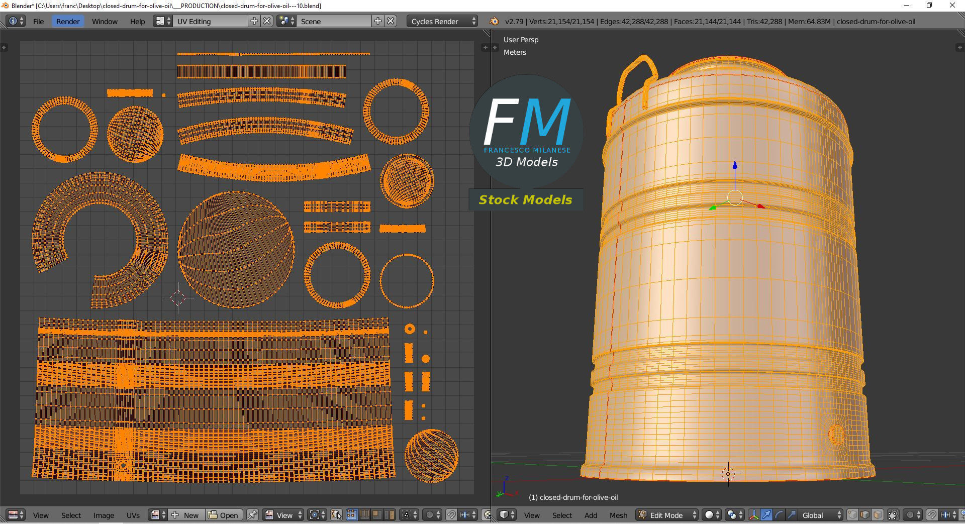 Closed drum for olive oil 3D model_10