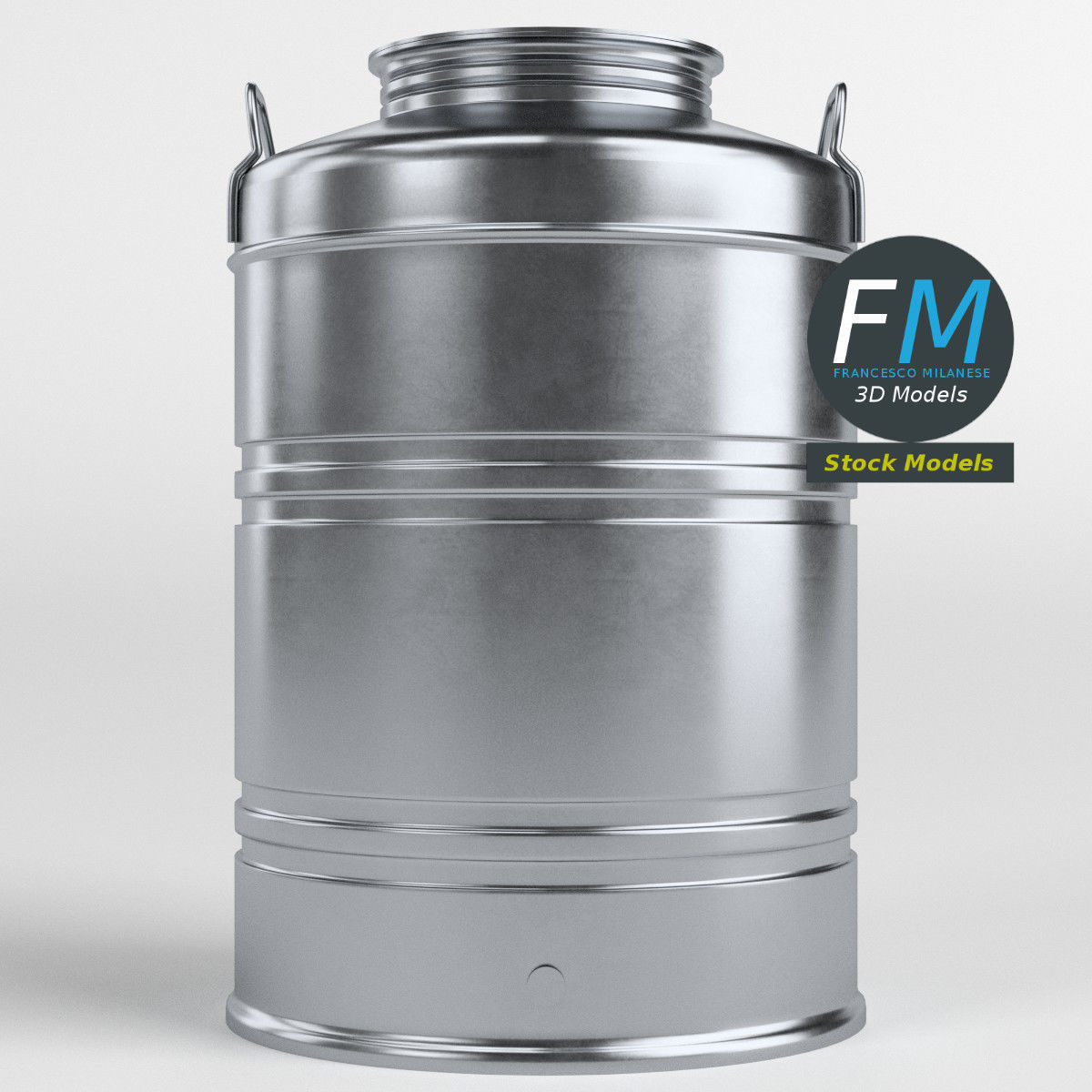 Closed drum for olive oil 3D model_3