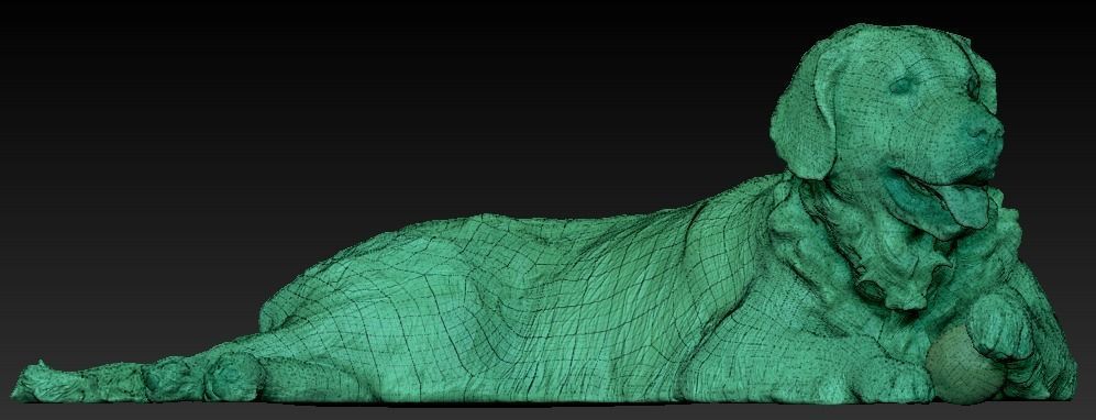 Golden retriever 17 Low-poly 3D model_4