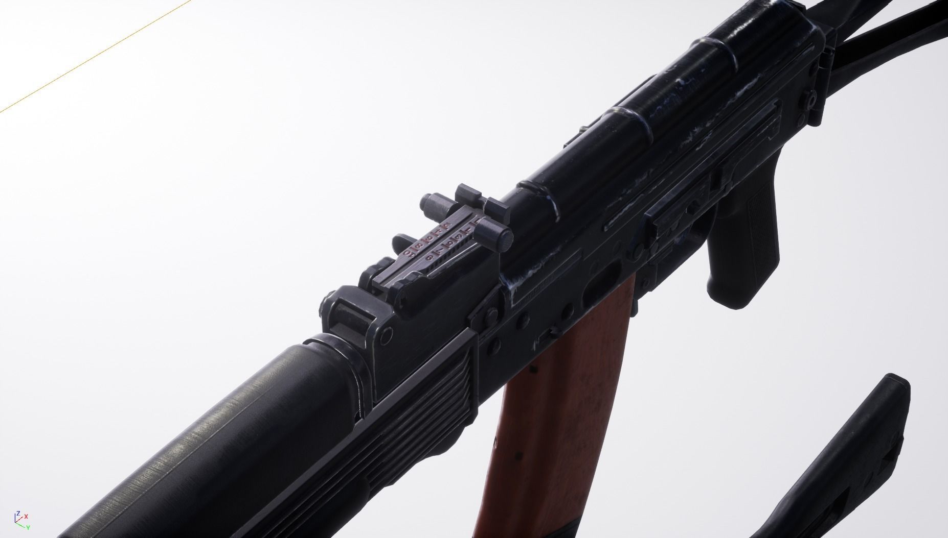 AK105 two rifles Low-poly 3D model_5