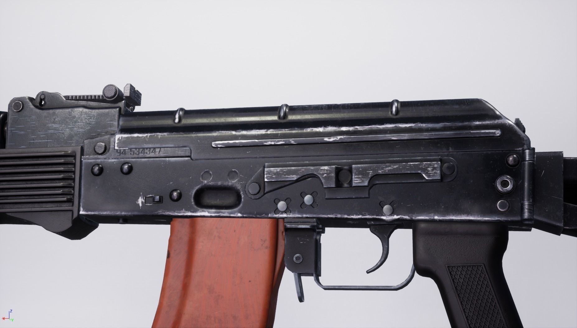 AK105 two rifles Low-poly 3D model_3