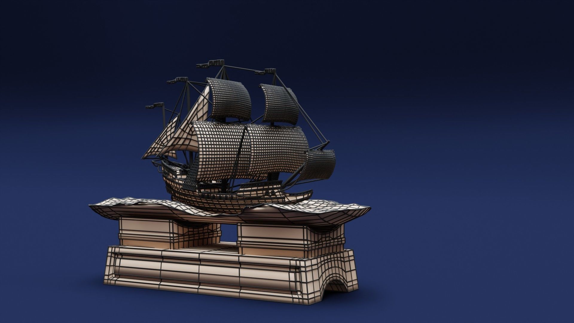Boat in a Bottle 3D model_8
