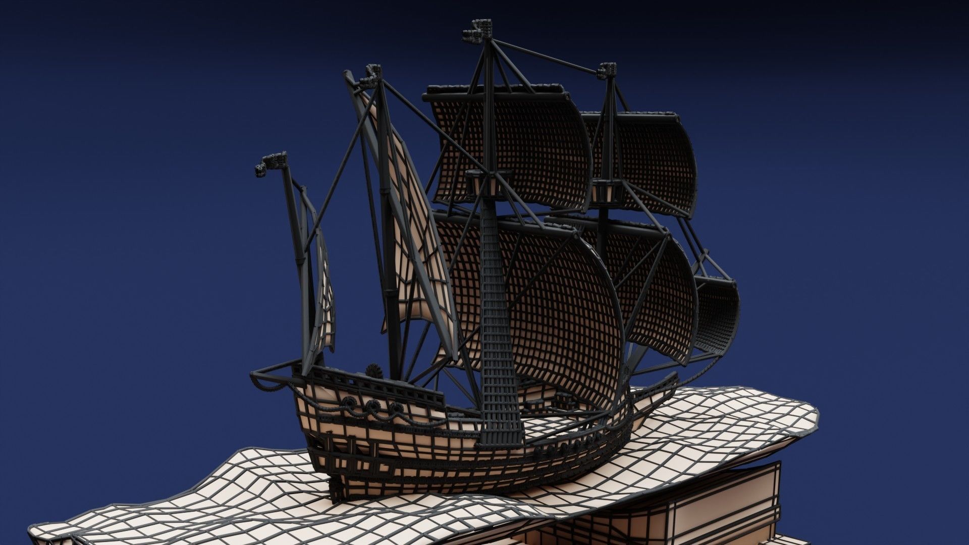 Boat in a Bottle 3D model_10