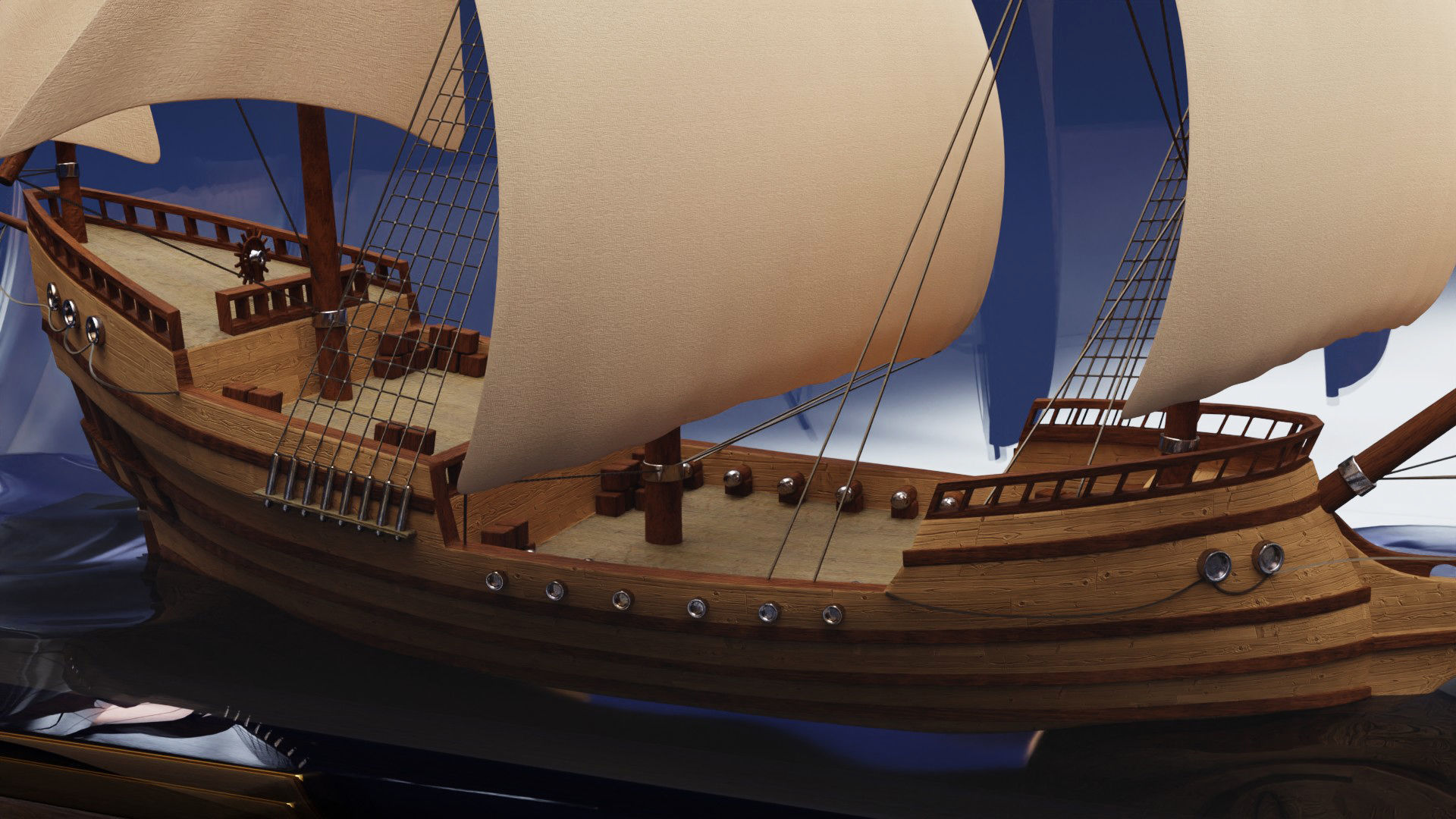 Boat in a Bottle 3D model_6