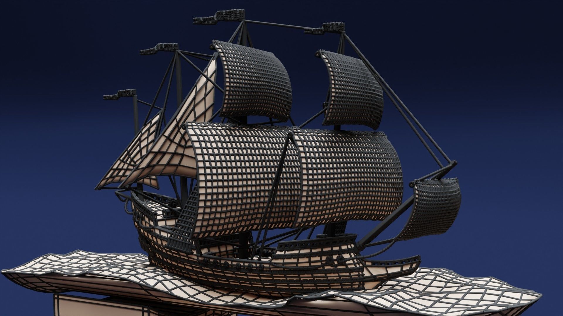 Boat in a Bottle 3D model_9