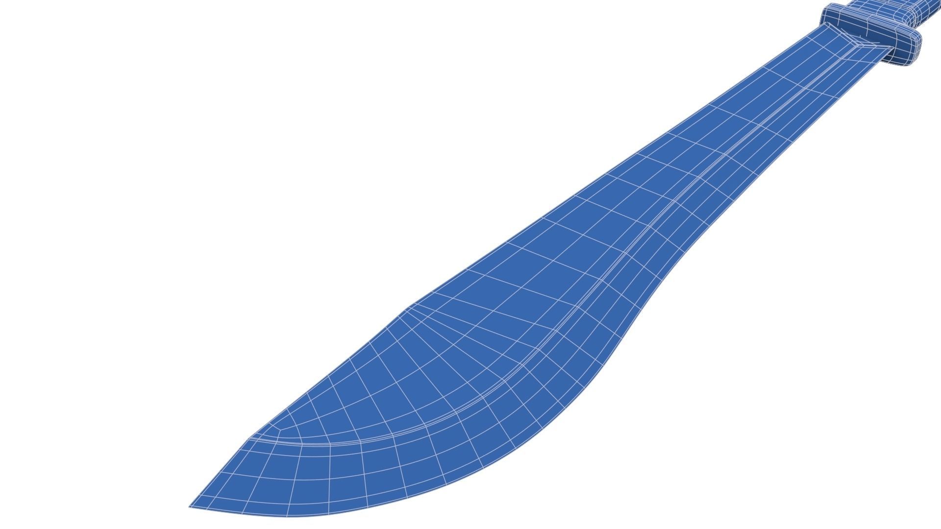 Old Wood Handle Machete Low-poly 3D model_28