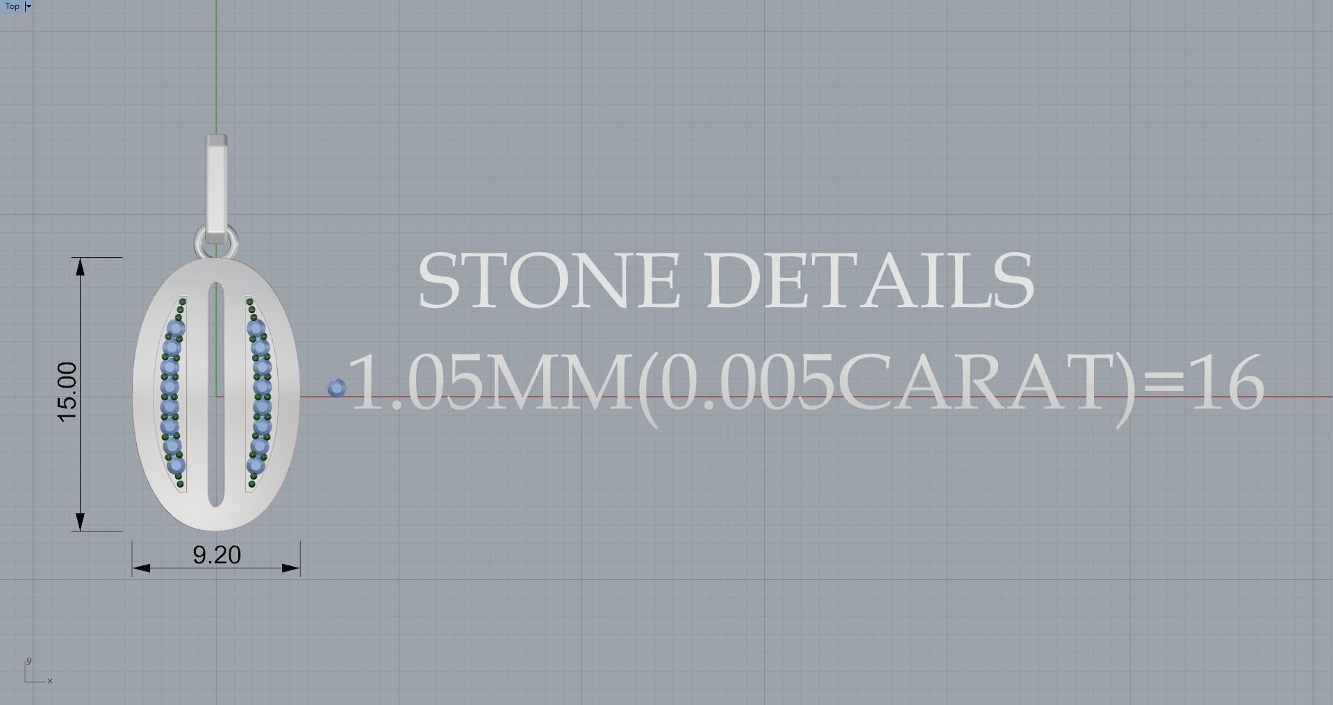 O SCRIPT DIAMOND PENDANT 3D print model_8
