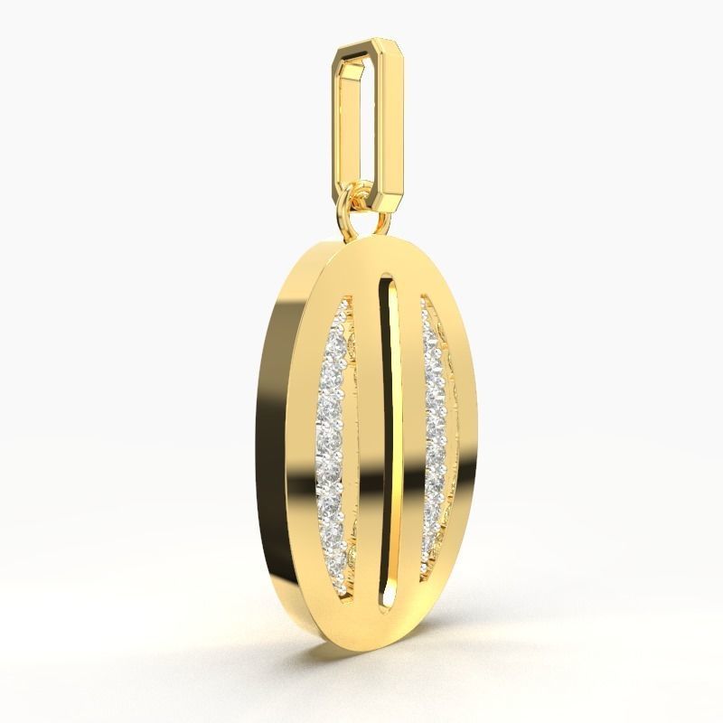O SCRIPT DIAMOND PENDANT 3D print model_2