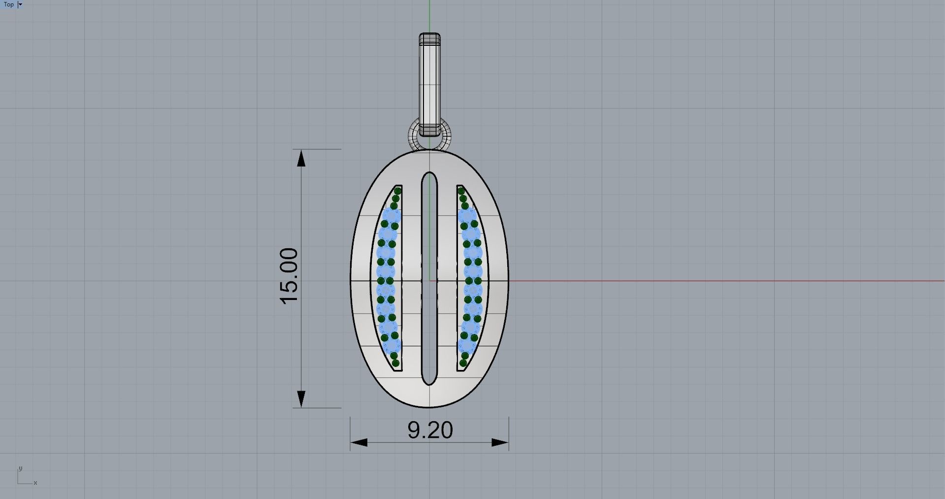 O SCRIPT DIAMOND PENDANT 3D print model_7