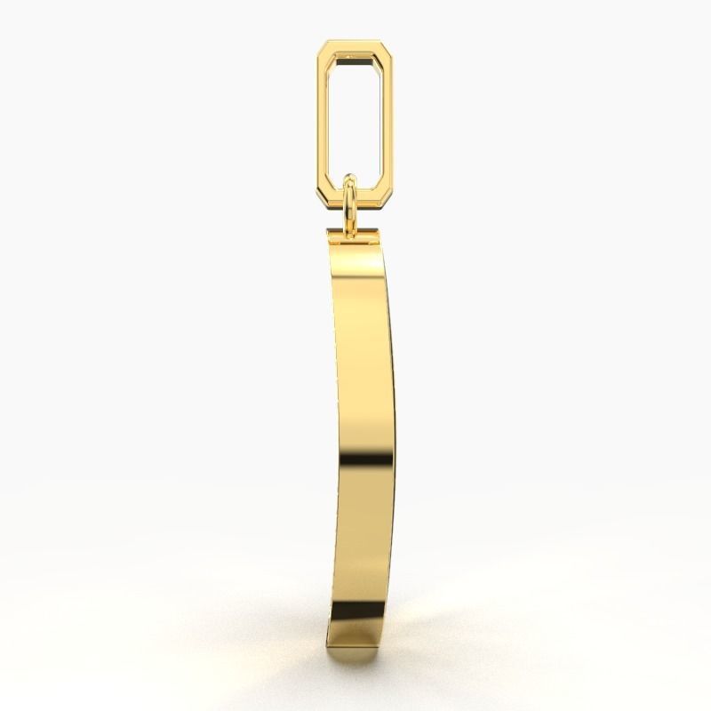 O SCRIPT DIAMOND PENDANT 3D print model_4