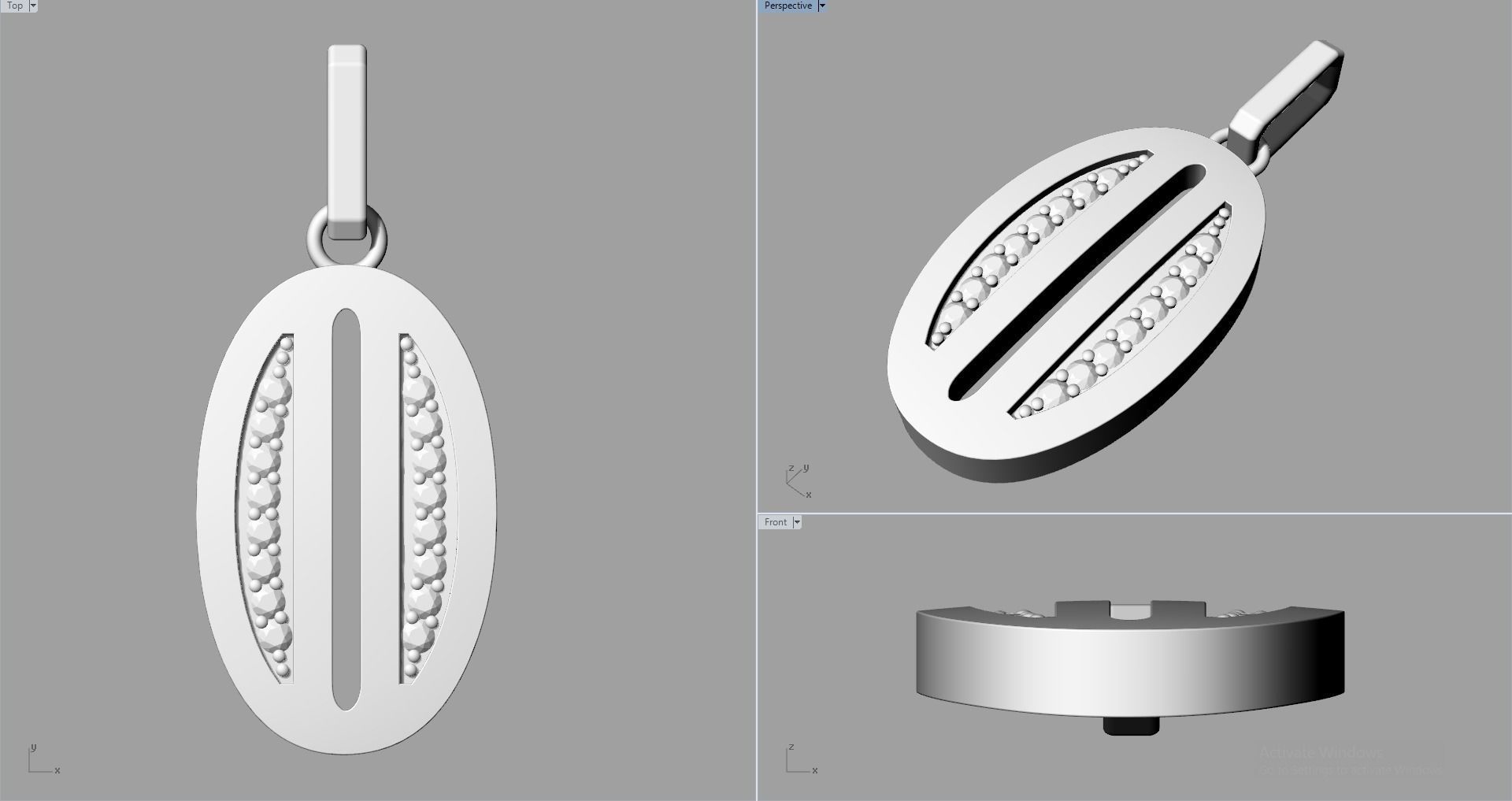 O SCRIPT DIAMOND PENDANT 3D print model_5
