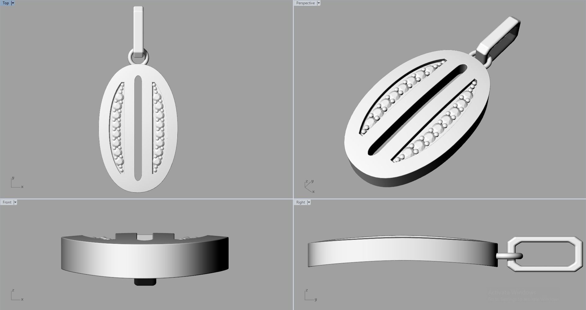 O SCRIPT DIAMOND PENDANT 3D print model_6