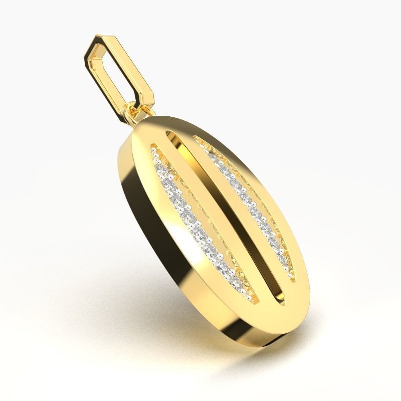 O SCRIPT DIAMOND PENDANT 3D print model_3