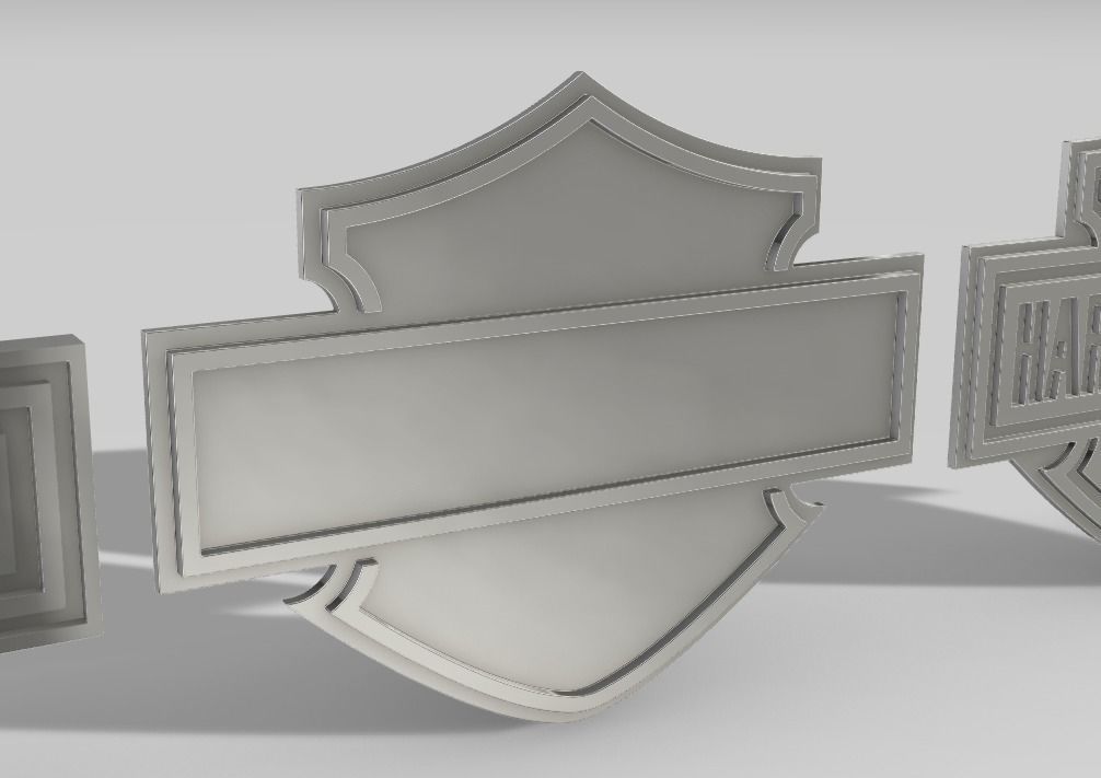 Harley Davidson logo 3D print model_2