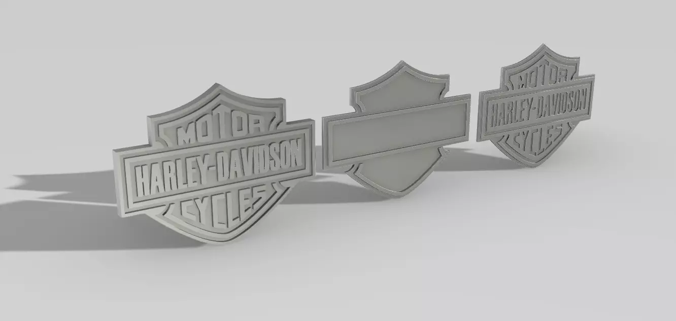 Harley Davidson logo 3D print model_0