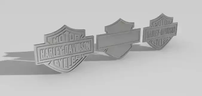 Harley Davidson logo  3D print model