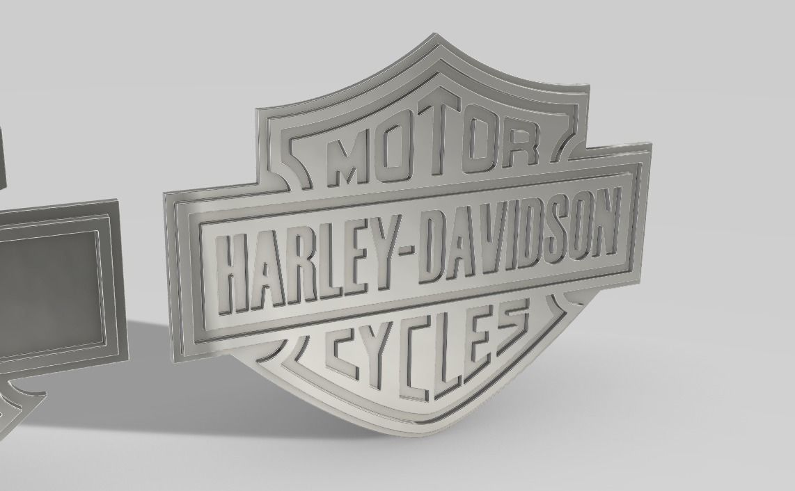 Harley Davidson logo 3D print model_3